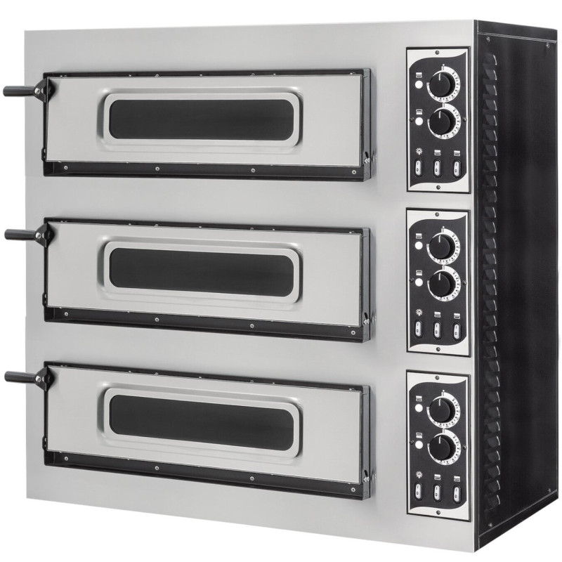 
3 kamerų picos orkaitė 3 picoms sk. 45 cm BASIC 3/ 50 STIKLAS IR ŠVIESA 12000 W
