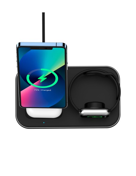 MFM Mfi indukcinio įkrovimo stoties įkroviklis, skirtas iPhone AirPods Pro Apple Watch pilkas MFM Mfi indukcinio įkrovimo stoties įkroviklis, skirtas iPhone AirPods Pro Apple Watch pilkas