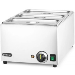 
Bain-marie maisto šildytuvas 3x GN 1/ 3 100 mm su dangteliais 1000 W
