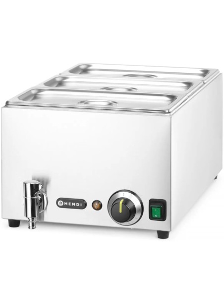 Bain-marie maisto šildytuvas su čiaupu 3x GN 1/ 3 100 mm su dangteliais 1000 W
 
Bain-marie maisto šildytuvas su čiaupu 3x GN 1/ 3 100 mm su dangteliais 1000 W