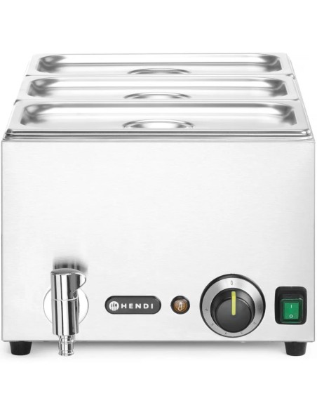 Bain-marie maisto šildytuvas su čiaupu 3x GN 1/ 3 100 mm su dangteliais 1000 W
 
Bain-marie maisto šildytuvas su čiaupu 3x GN 1/ 3 100 mm su dangteliais 1000 W