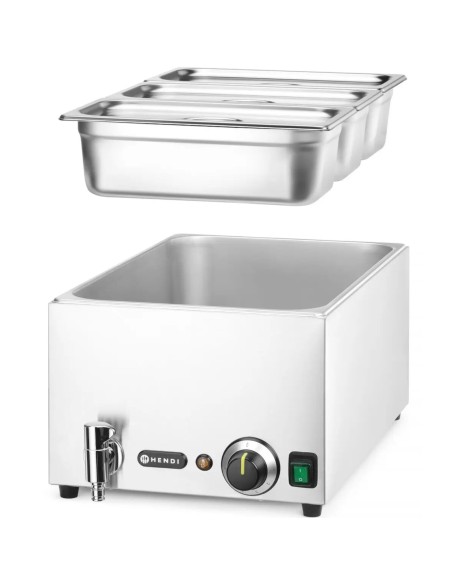 Bain-marie maisto šildytuvas su čiaupu 3x GN 1/ 3 100 mm su dangteliais 1000 W
 
Bain-marie maisto šildytuvas su čiaupu 3x GN 1/ 3 100 mm su dangteliais 1000 W