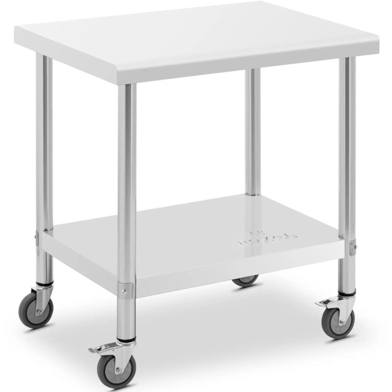 
Stalo stalviršis ant ratų 2 lygių 60 x 80 cm PLIENAS iki 135 kg
