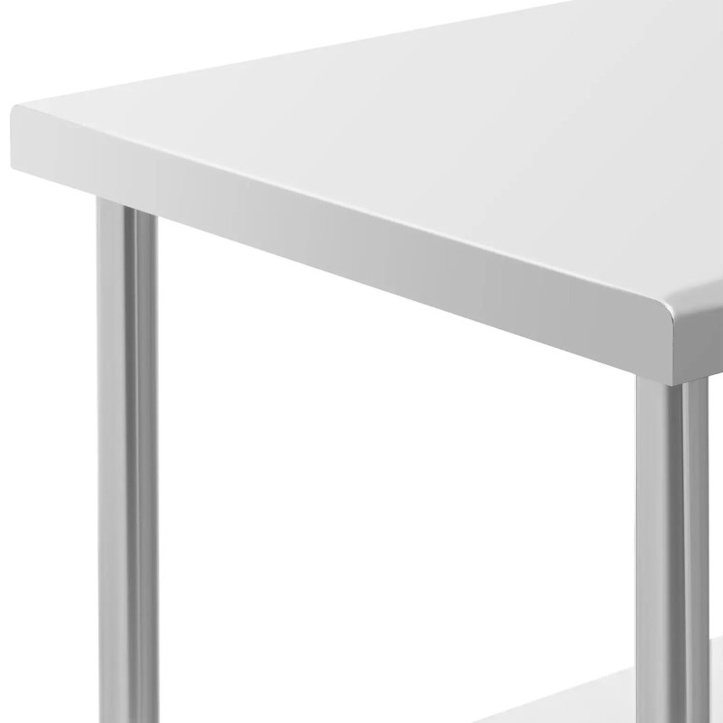 Stalo stalviršis ant ratų 2 lygių 60 x 80 cm PLIENAS iki 135 kg