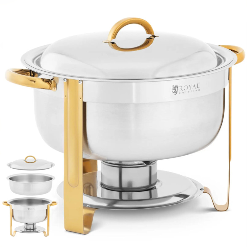 
Bain-marie švediško stalo šildytuvas makaronų patiekalams 4,5 l - sidabrinis auksas
