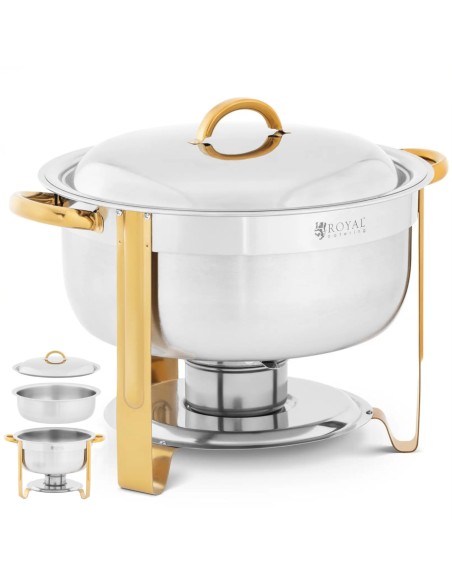 
Bain-marie švediško stalo šildytuvas makaronų patiekalams 4,5 l - sidabrinis auksas
