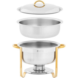 
Bain-marie švediško stalo šildytuvas makaronų patiekalams 4,5 l - sidabrinis auksas
