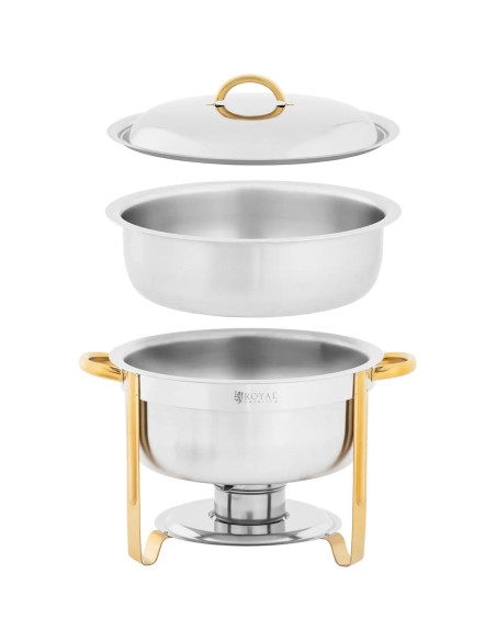 
Bain-marie švediško stalo šildytuvas makaronų patiekalams 4,5 l - sidabrinis auksas
