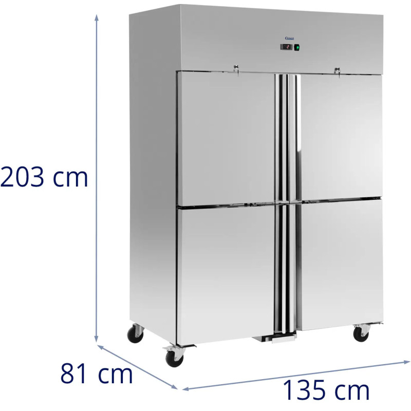 Šaldytuvas maitinimo šaldytuvas ant ratų 4 durų 2-8C 1160 l