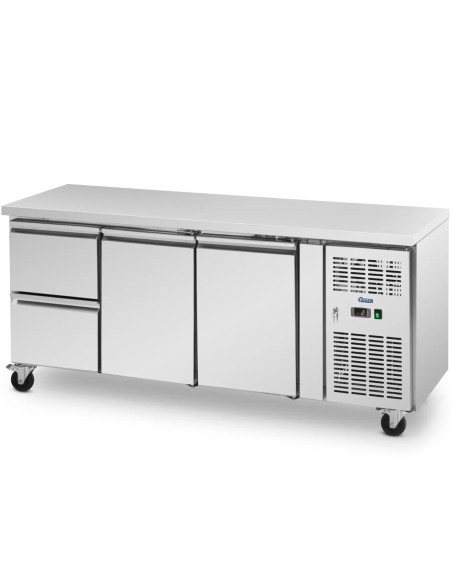 Šaldomas maitinimo stalas ant ratų 2 kameros 2 stalčiai 410 l 179,5 x 70 x 85 cm
 
Šaldomas maitinimo stalas ant ratų 2 kameros 2 stalčiai 410 l 179,5 x 70 x 85 cm