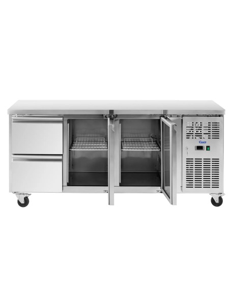 Šaldomas maitinimo stalas ant ratų 2 kameros 2 stalčiai 410 l 179,5 x 70 x 85 cm
 
Šaldomas maitinimo stalas ant ratų 2 kameros 2 stalčiai 410 l 179,5 x 70 x 85 cm