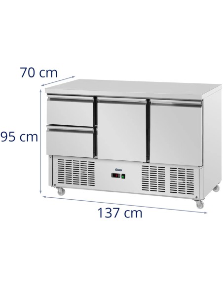 Šaldomas stalas 2 stalčiai 2 skyriai ant ratukų 350 l 137 x 70 x 95 cm
 
Šaldomas stalas 2 stalčiai 2 skyriai ant ratukų 350 l 137 x 70 x 95 cm