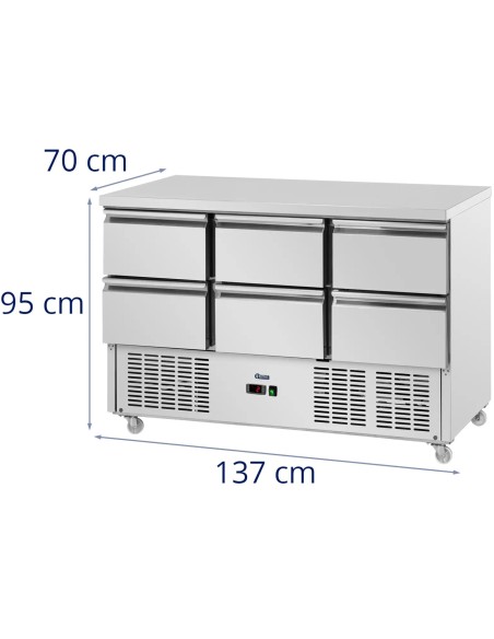 Šaldomas stalas 6 stalčiai ant ratukų 350 l 137 x 70 x 95 cm
 
Šaldomas stalas 6 stalčiai ant ratukų 350 l 137 x 70 x 95 cm