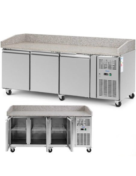 
Šaldomas picos stalas 3 skyriai ant ratukų 560 l 202 x 80 x 100 cm
