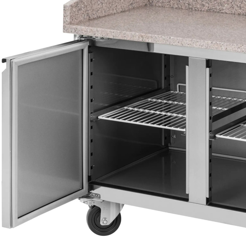 
Šaldomas picos stalas 3 skyriai ant ratukų 560 l 202 x 80 x 100 cm
