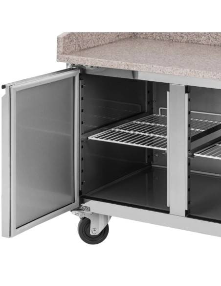 
Šaldomas picos stalas 3 skyriai ant ratukų 560 l 202 x 80 x 100 cm
