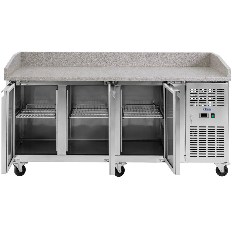 
Šaldomas picos stalas 3 skyriai ant ratukų 560 l 202 x 80 x 100 cm
