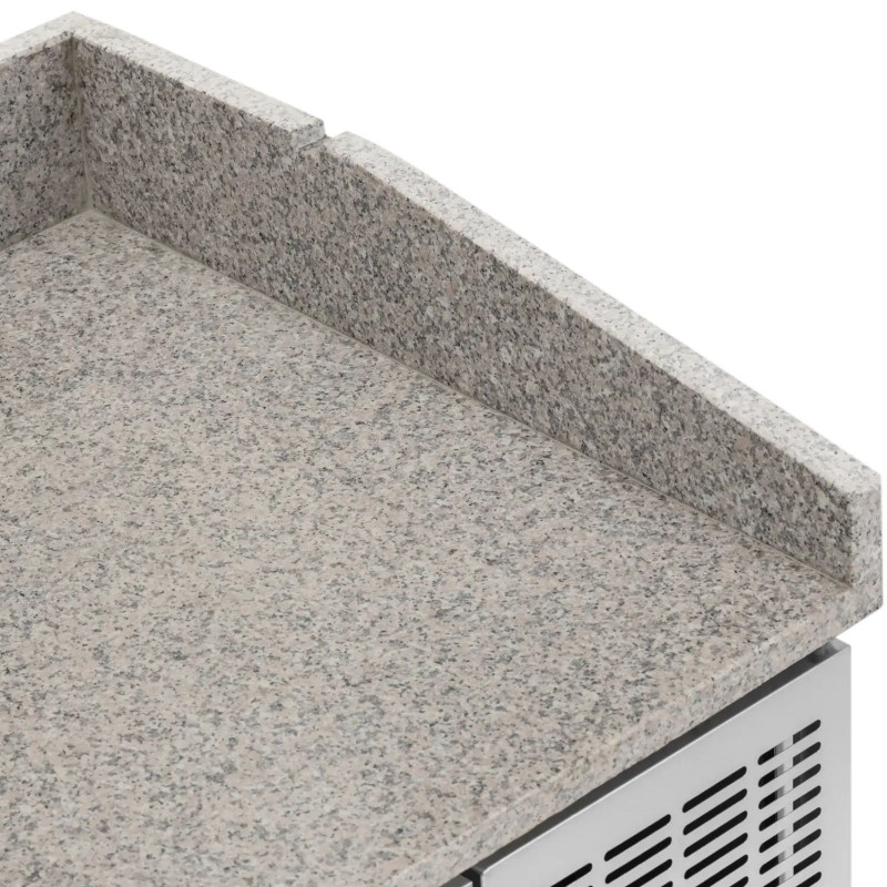 Šaldomas picos stalas 2 kameros 7 stalčiai ant ratukų 390 l 202 x 80 x 100 cm