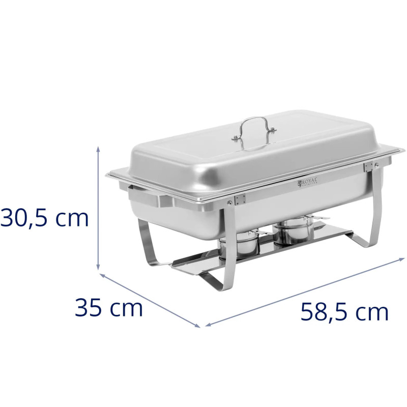 Maisto šildytuvas bain-marie švediškas stalas pastai GN 1/ 1 7,5 l PLIENAS - rinkinyje 2 vnt.