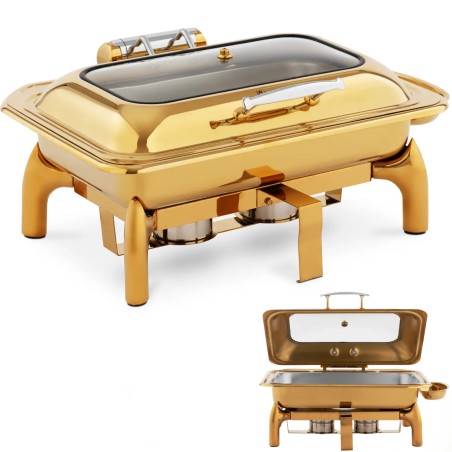 
Švediško stalo maisto šildytuvas pastai su langu GN 1/ 1 9 l - auksinis
