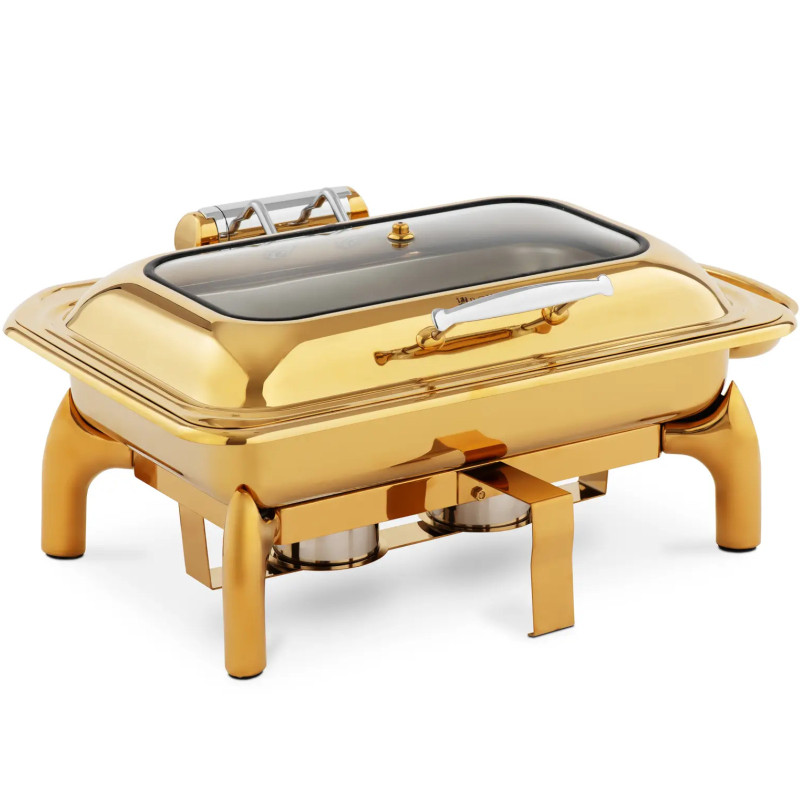 
Švediško stalo maisto šildytuvas pastai su langu GN 1/ 1 9 l - auksinis
