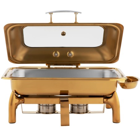 
Švediško stalo maisto šildytuvas pastai su langu GN 1/ 1 9 l - auksinis
