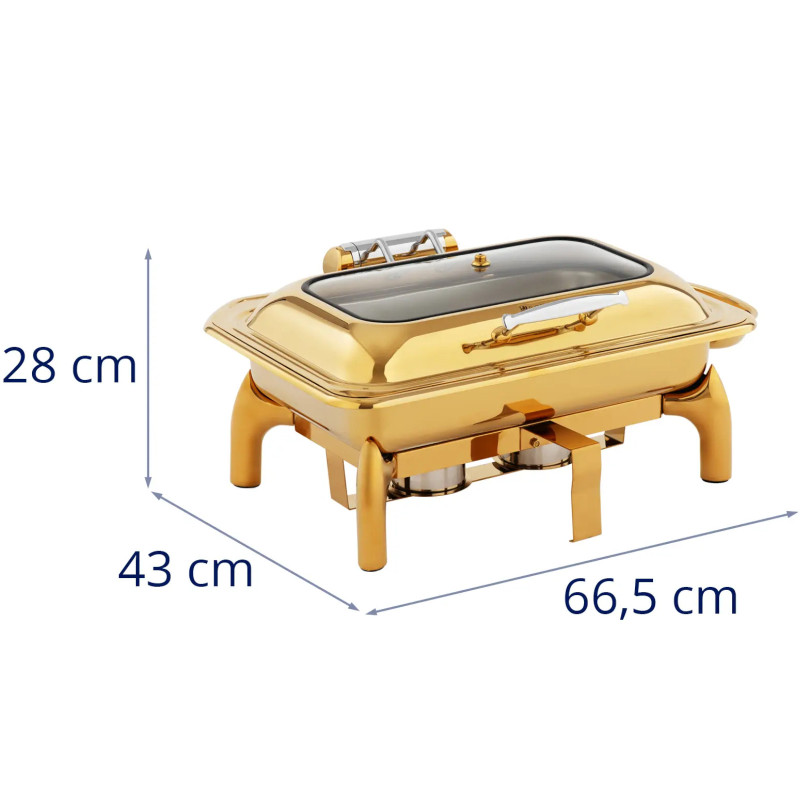 
Švediško stalo maisto šildytuvas pastai su langu GN 1/ 1 9 l - auksinis
