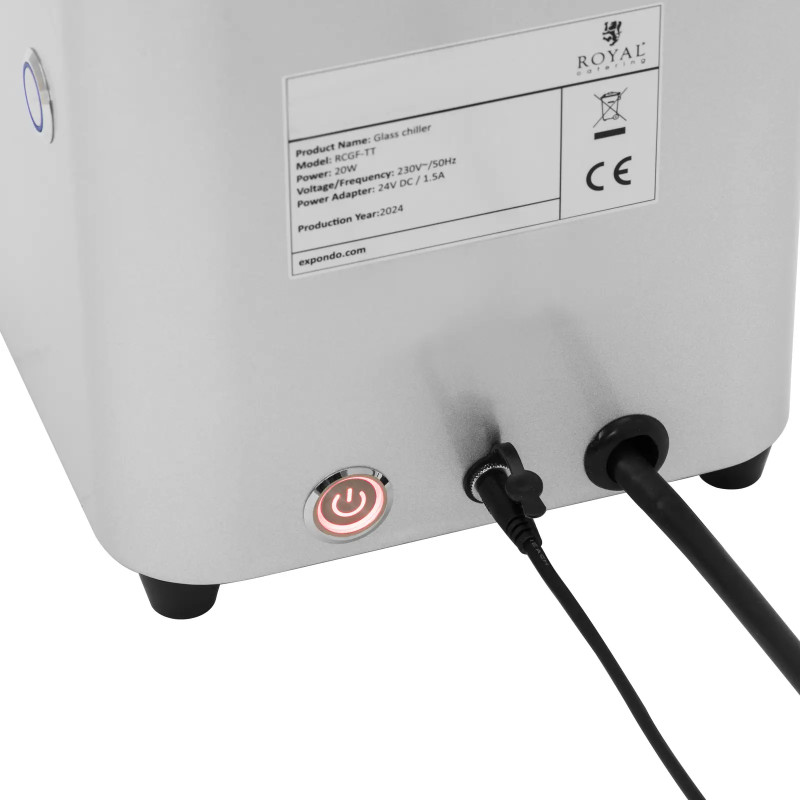 
Barinis CO2 stiklo šaldiklis su LED lempute 5 - 6 sek
