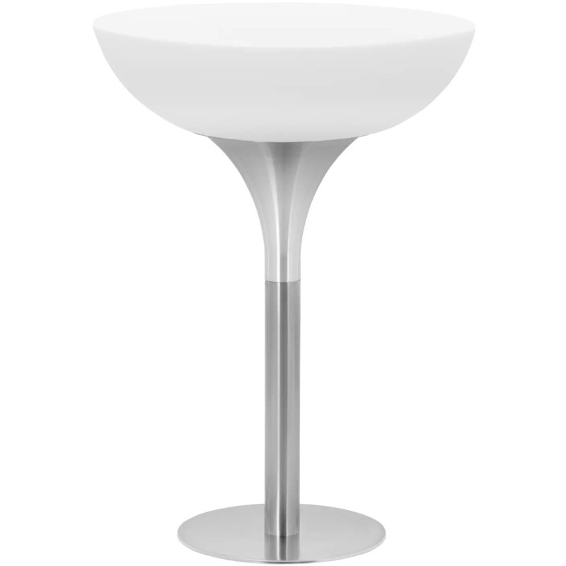 
Baterija maitinamas RGBW LED apšviestas klubo baro stalas, skersmuo 80 x 107 cm - baltas apvalus
