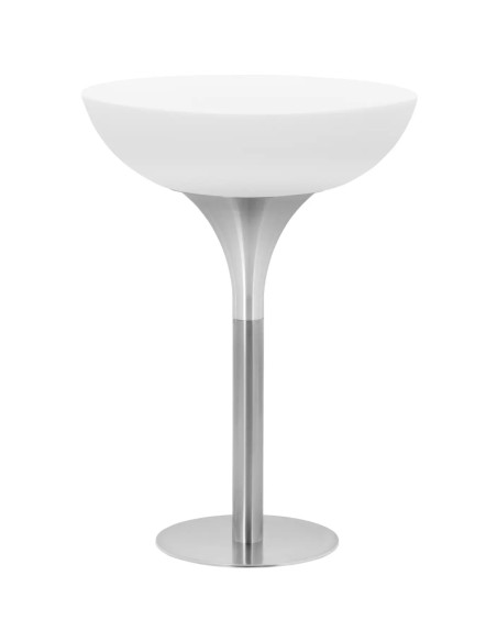 
Baterija maitinamas RGBW LED apšviestas klubo baro stalas, skersmuo 80 x 107 cm - baltas apvalus
