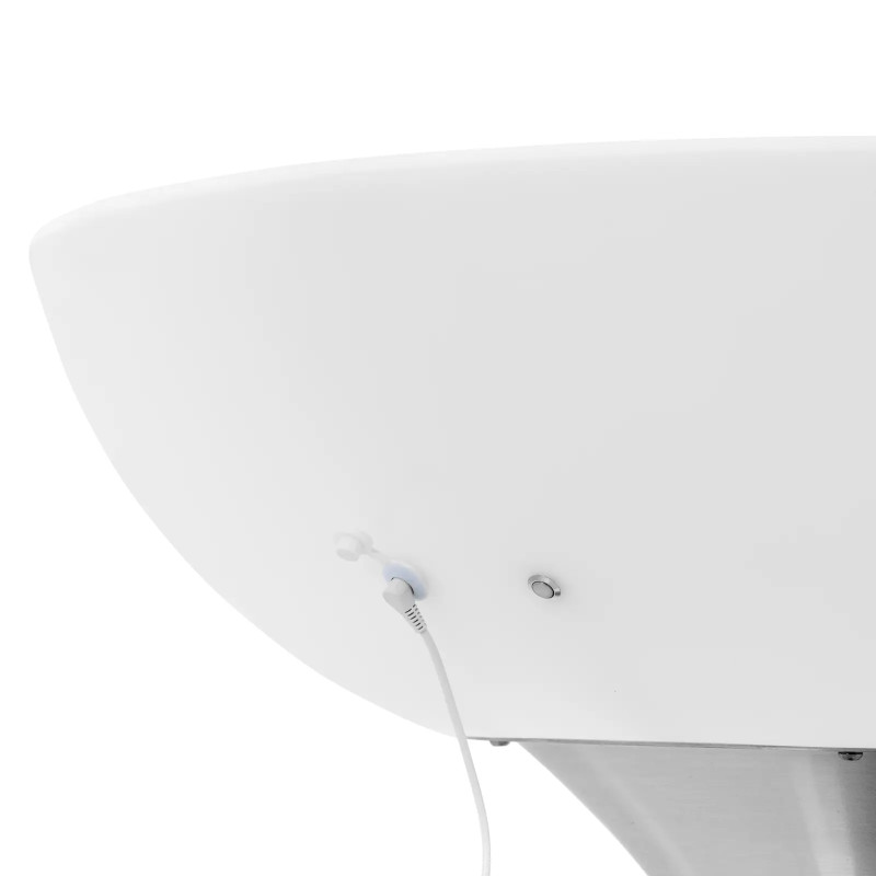 
Baterija maitinamas RGBW LED apšviestas klubo baro stalas, skersmuo 80 x 107 cm - baltas apvalus
