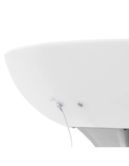 
Baterija maitinamas RGBW LED apšviestas klubo baro stalas, skersmuo 80 x 107 cm - baltas apvalus
