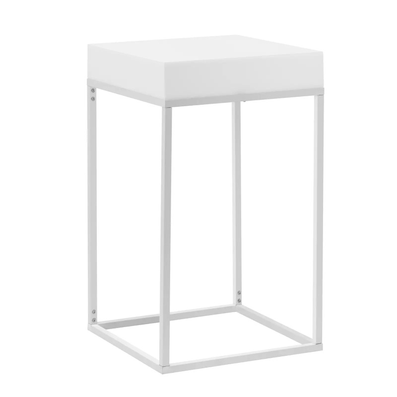 Kvadratinis klubo baro stalas su RGBW LED apšvietimu 60 x 60 x 106 cm