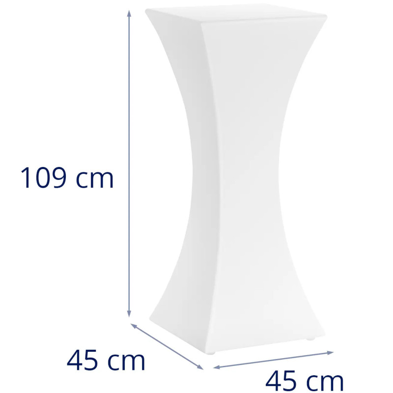 Kvadratinis klubo baro stalas su RGBW LED apšvietimu 45 x 45 x 110 cm