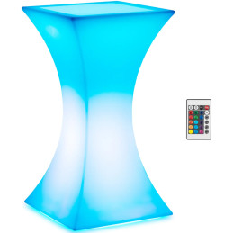 
Kvadratinis klubo baro stalas su RGBW LED apšvietimu 60 x 60 x 110 cm
