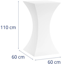 
Kvadratinis klubo baro stalas su RGBW LED apšvietimu 60 x 60 x 110 cm
