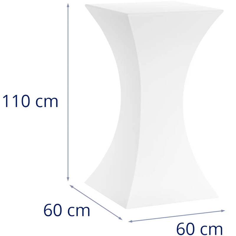 Kvadratinis klubo baro stalas su RGBW LED apšvietimu 60 x 60 x 110 cm