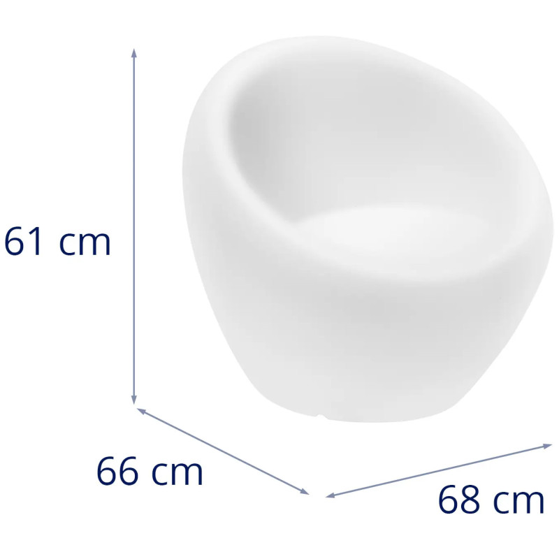 
LED apšviesta klubo baro kėdė 62 x 68 cm
