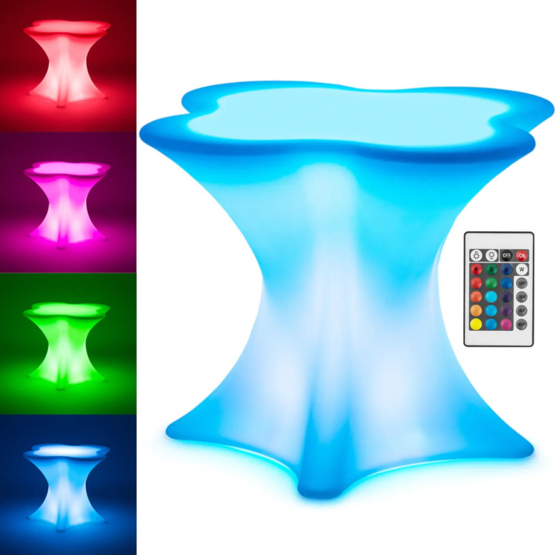 
Klubinis baro stalas su RGBW LED apšvietimu 80 x 80 x 110 cm
