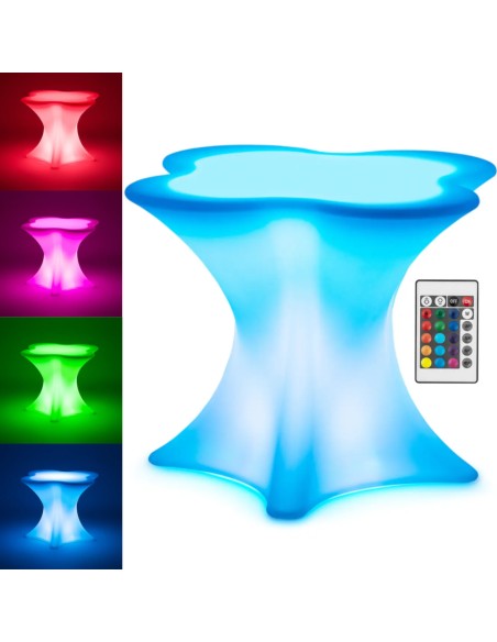 
Klubinis baro stalas su RGBW LED apšvietimu 80 x 80 x 110 cm
