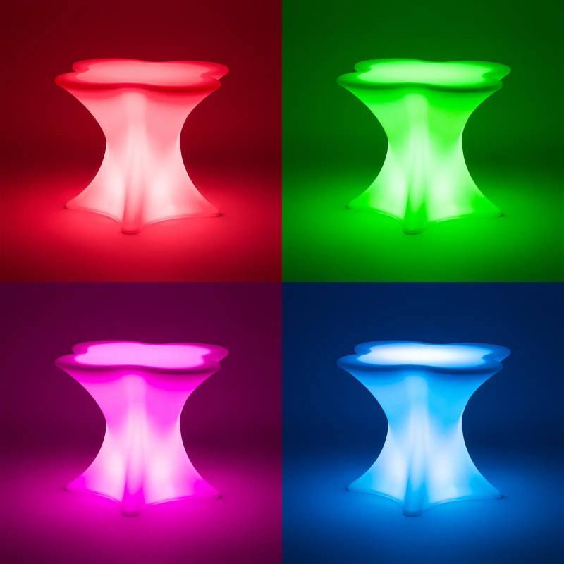 
Klubinis baro stalas su RGBW LED apšvietimu 80 x 80 x 110 cm
