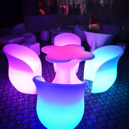 
Klubinis baro stalas su RGBW LED apšvietimu 80 x 80 x 110 cm

