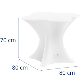 
Klubinis baro stalas su RGBW LED apšvietimu 80 x 80 x 110 cm
