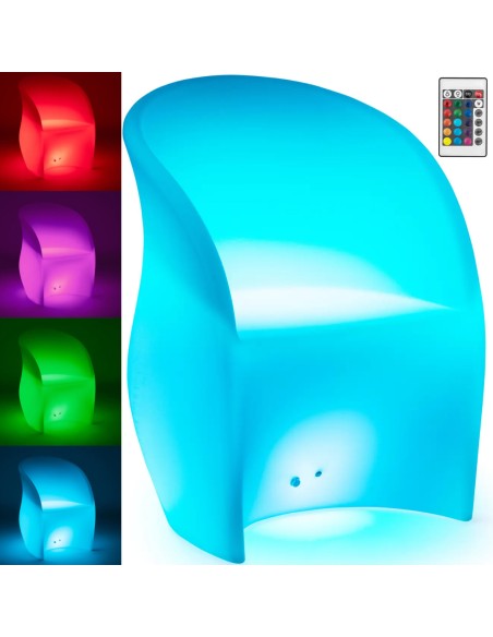 
LED apšviesta klubo baro kėdė 80 x 60 cm
