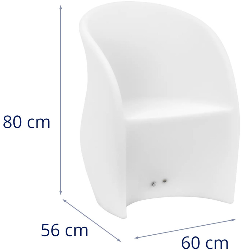 
LED apšviesta klubo baro kėdė 80 x 60 cm
