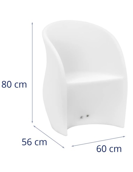 
LED apšviesta klubo baro kėdė 80 x 60 cm
