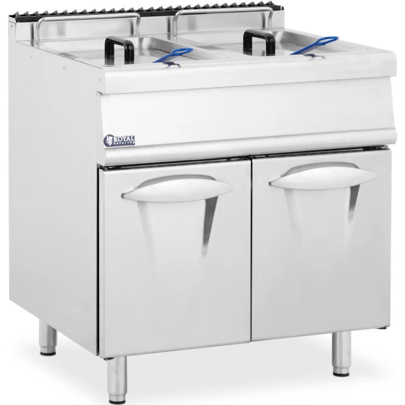 
Dviguba dujinė gruzdintuvė su spintele propanas / LPG / gamtinės dujos 2 x 36 l 30 kW
