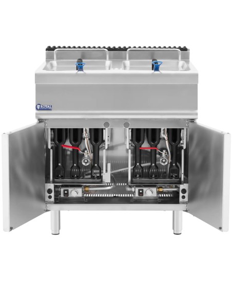 
Dviguba dujinė gruzdintuvė su spintele propanas / LPG / gamtinės dujos 2 x 36 l 30 kW
