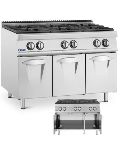 6 degiklių dujinė viryklė su spintele propanas / LPG / gamtinės dujos 21,6 kW
 
6 degiklių dujinė viryklė su spintele propanas / LPG / gamtinės dujos 21,6 kW