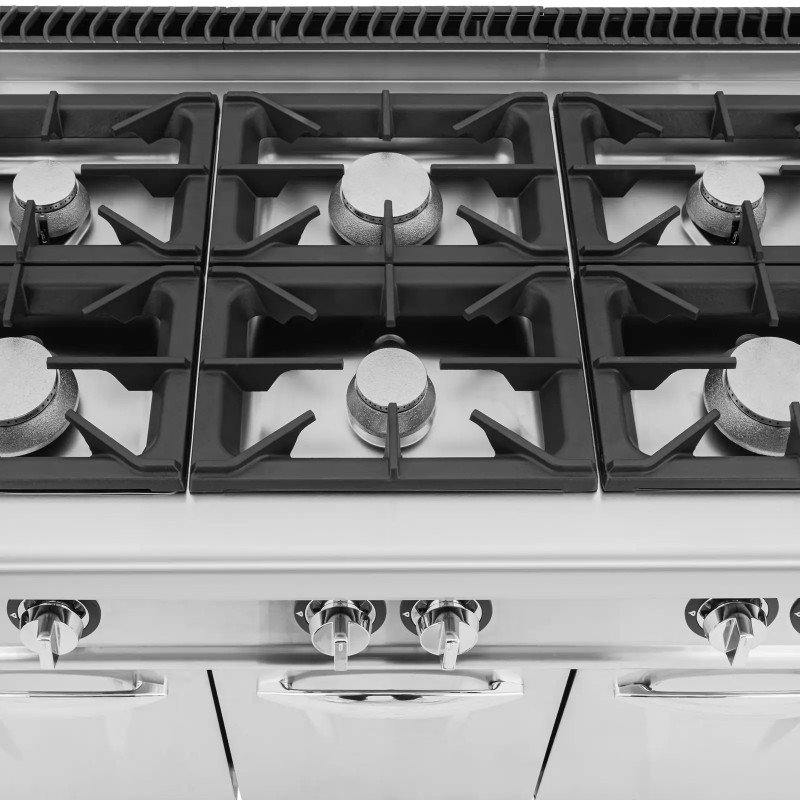 6 degiklių dujinė viryklė su spintele propanas / LPG / gamtinės dujos 21,6 kW